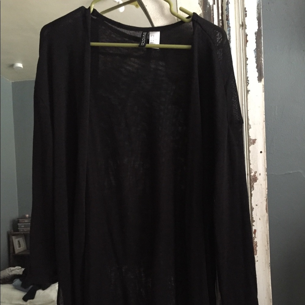 Thin, Long Black Sweater